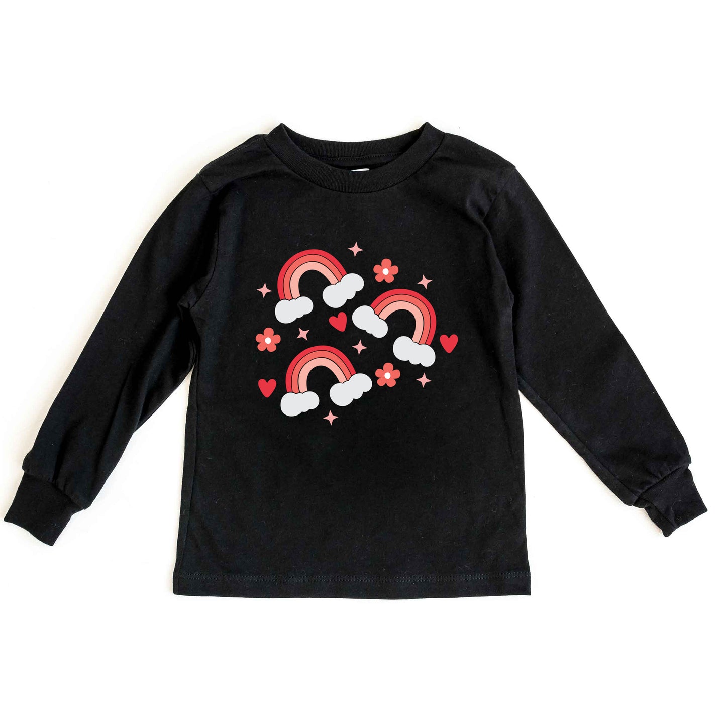 Valentine Rainbow | Youth Graphic Long Sleeve Tee