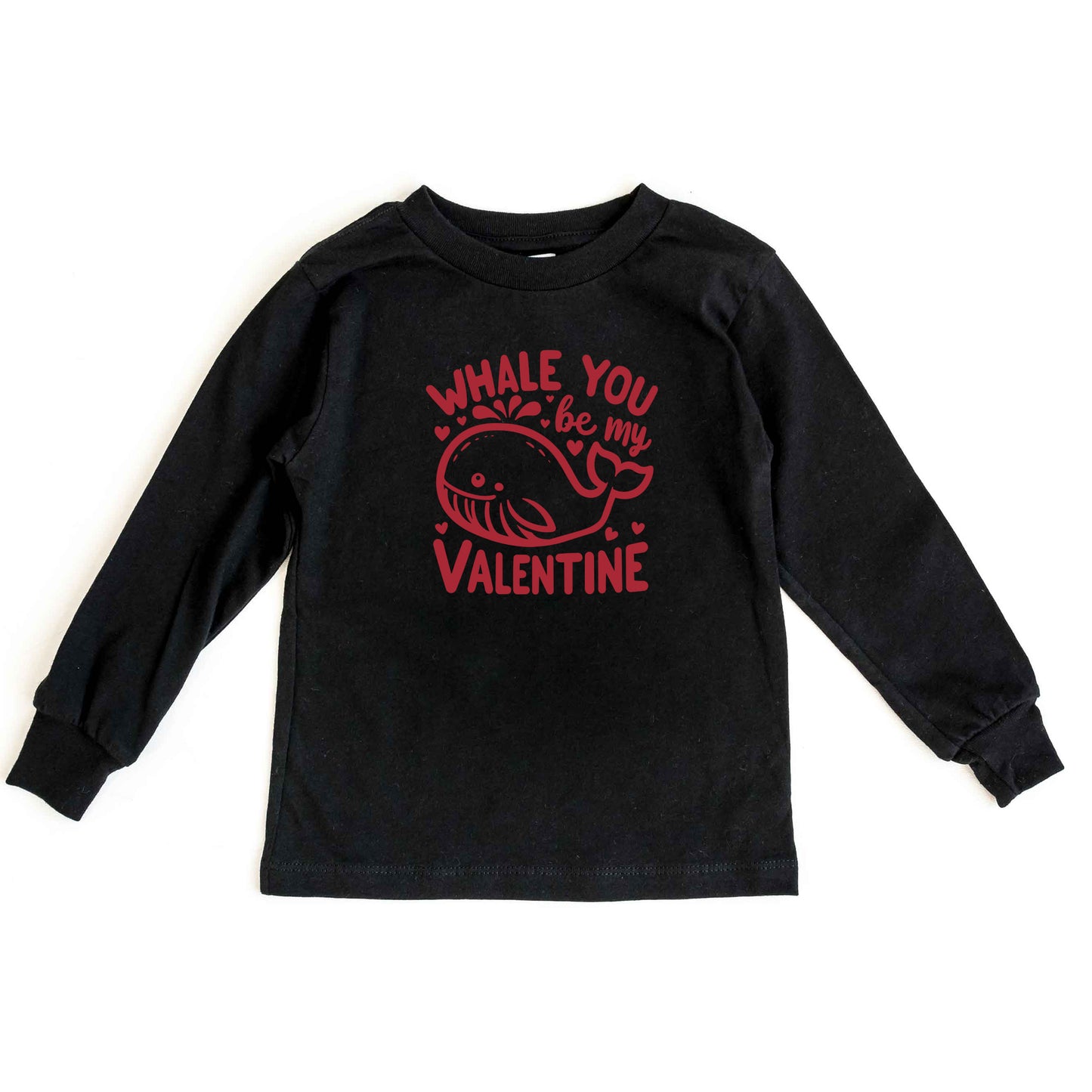 Valentines Whale | Youth Graphic Long Sleeve Tee