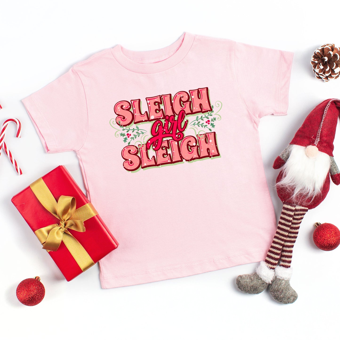Sleigh Girl Sleigh | Toddler Graphic Short Sleeve Tee