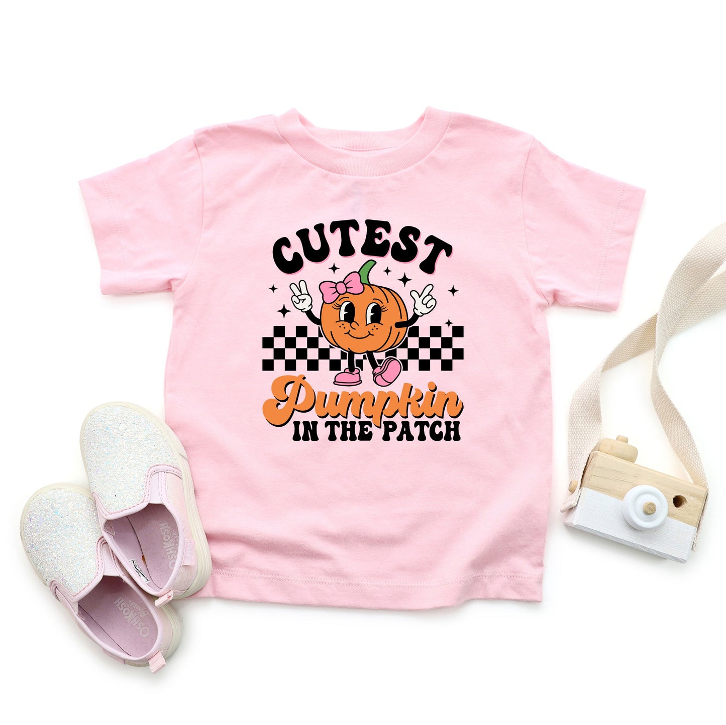 Cutest Pumpkin Checkered | Toddler Graphic Short Sleeve Tee