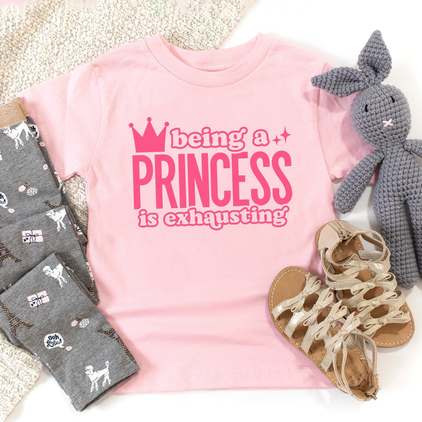 Being A Princess Is Exhausting | Toddler Graphic Short Sleeve Tee