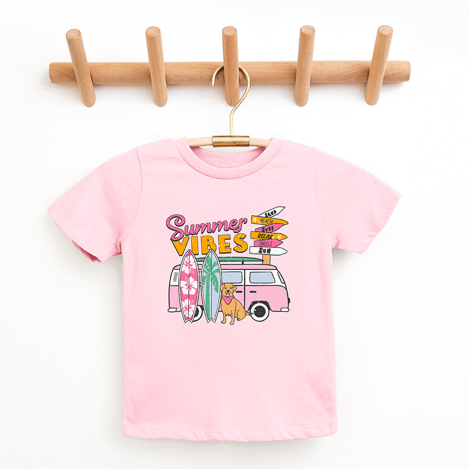Summer Vibes Dog | Toddler Graphic Short Sleeve Tee