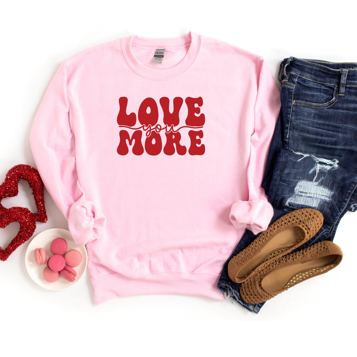 Love You More Cursive | Sweatshirt