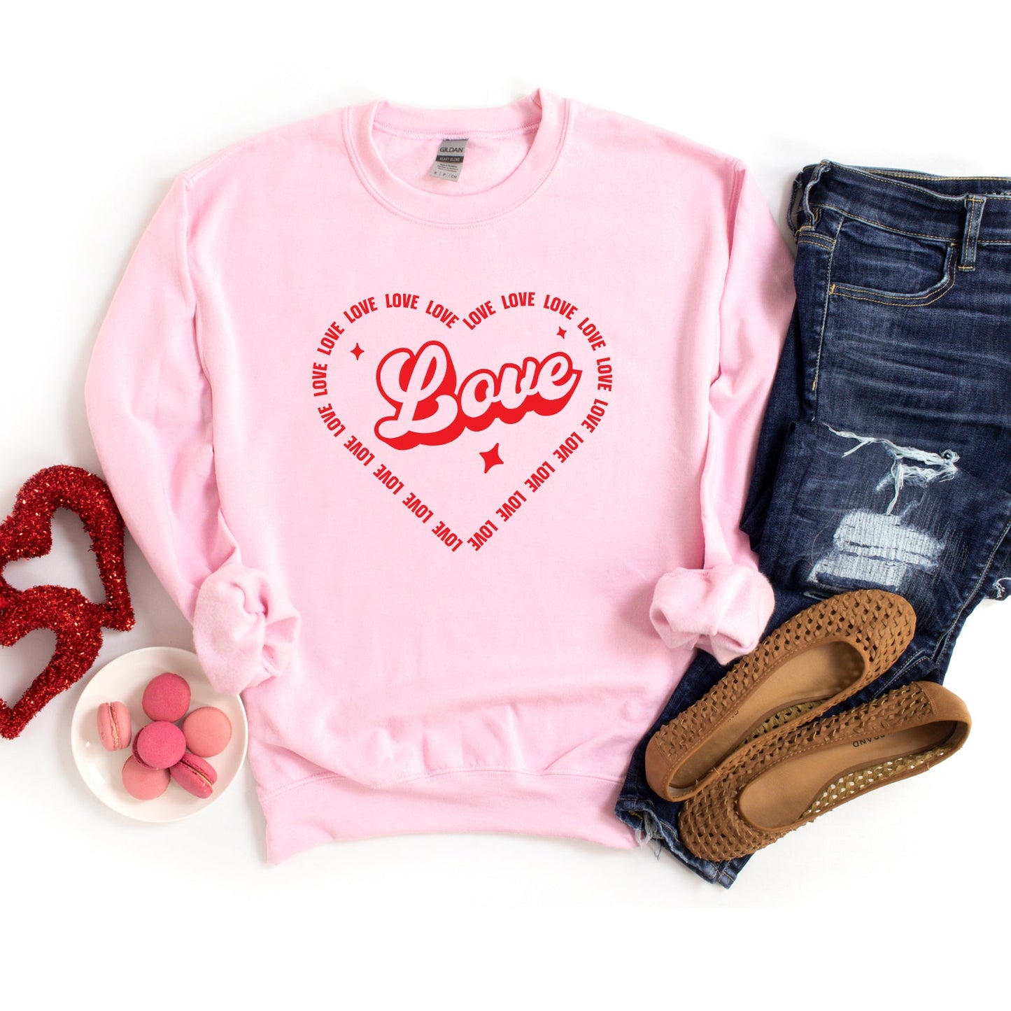 Love Heart Outline | Sweatshirt
