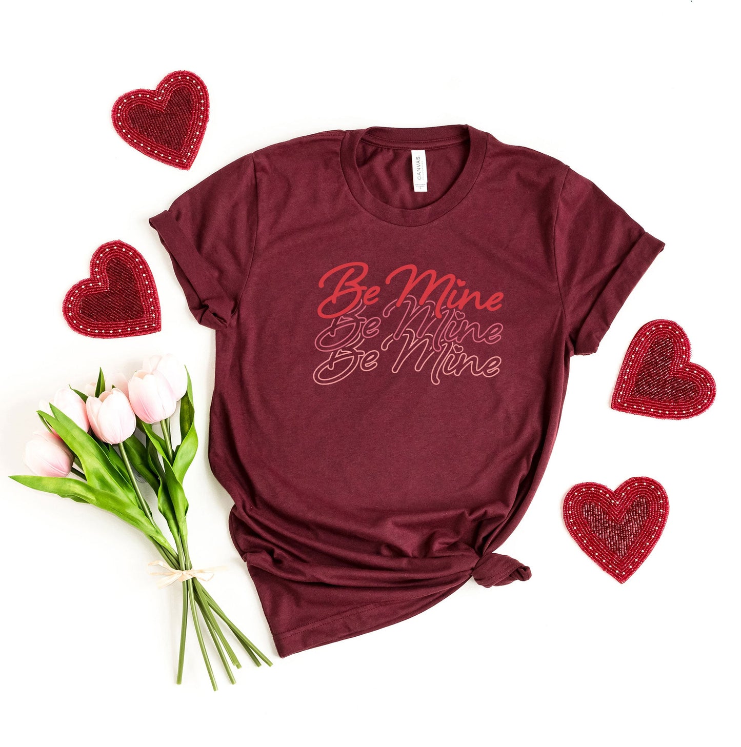 Be Mine Cursive Stacked | Short Sleeve Graphic Tee