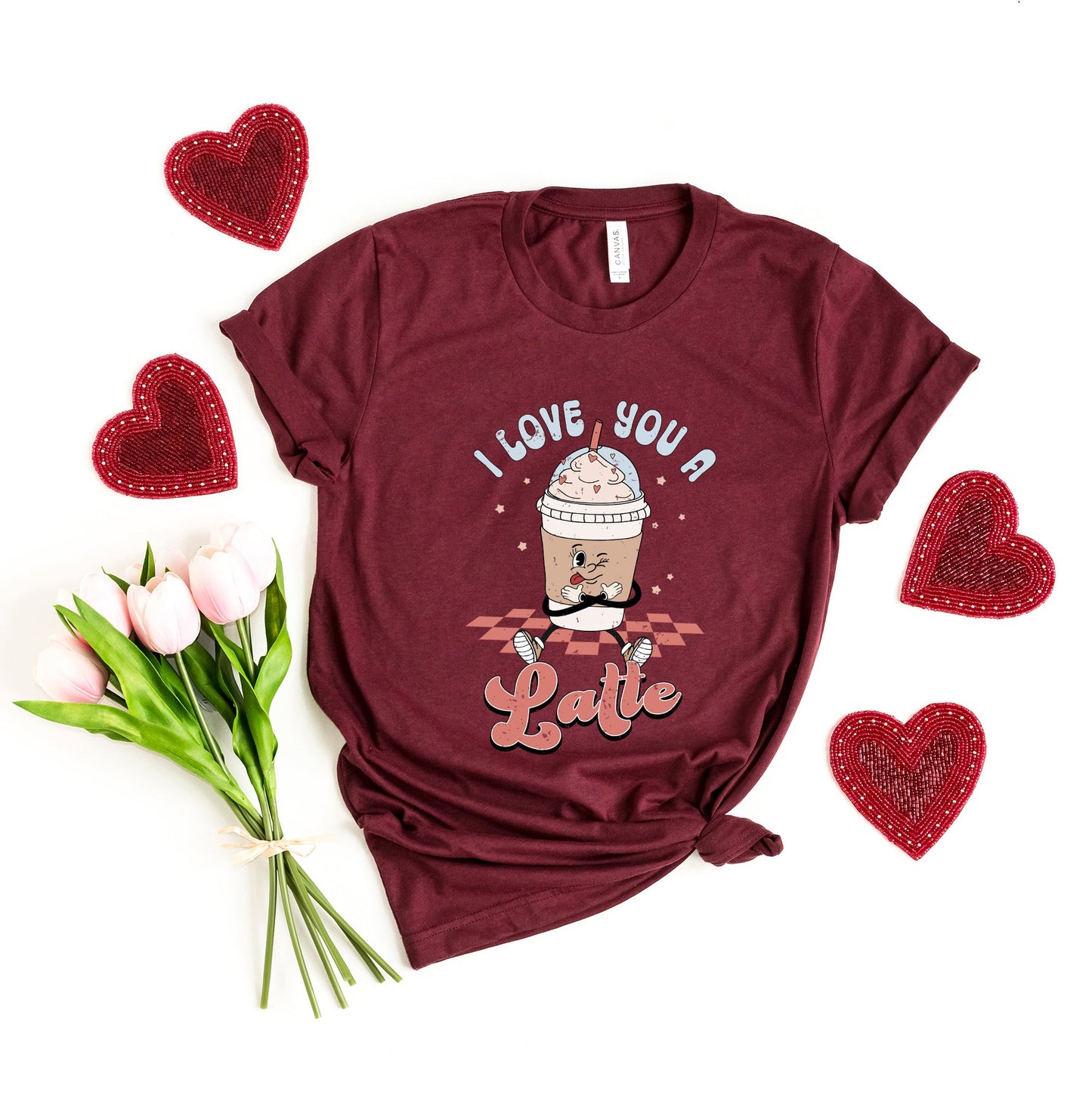 I Love You a Latte | Short Sleeve Crew Neck