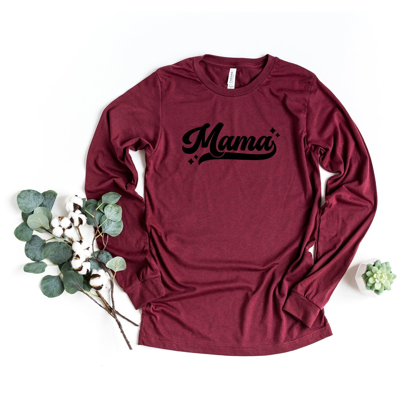 Mama Retro Script | Long Sleeve Graphic Tee