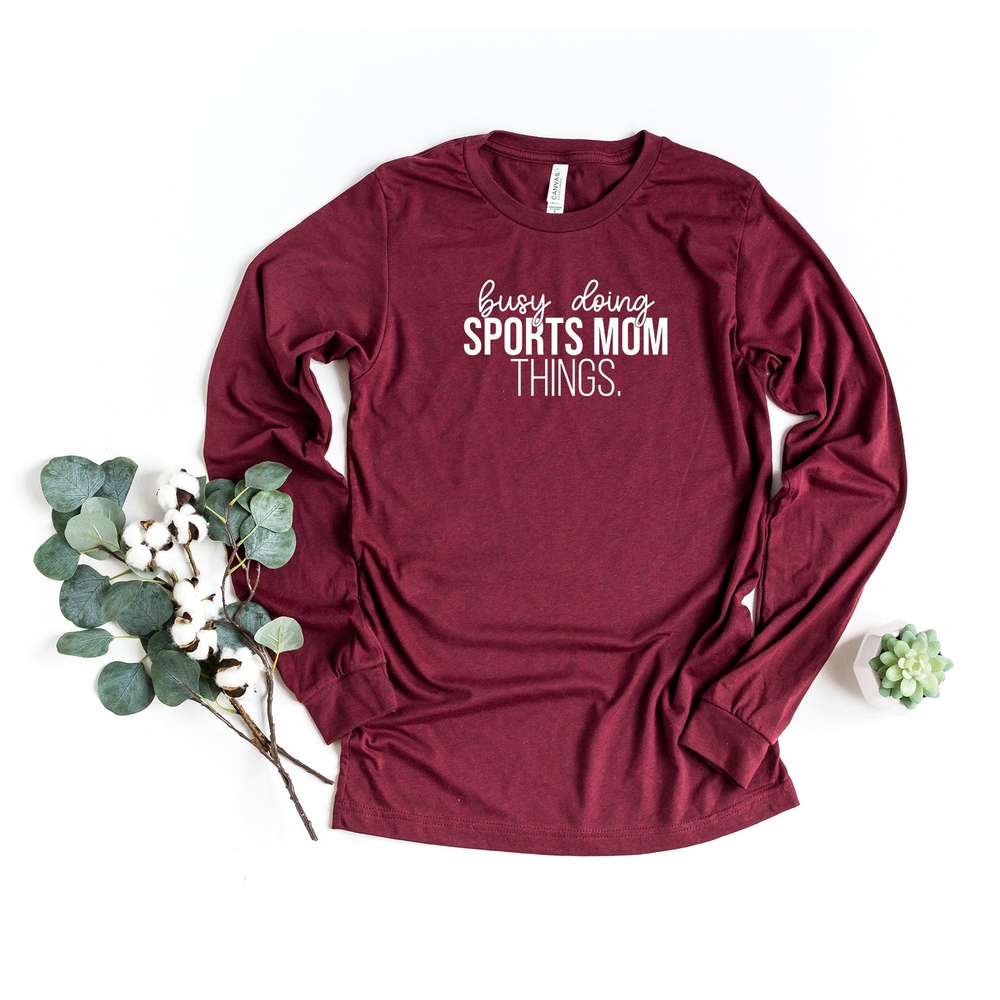 Busy Doing Sports Mom Things | Long Sleeve Graphic Tee