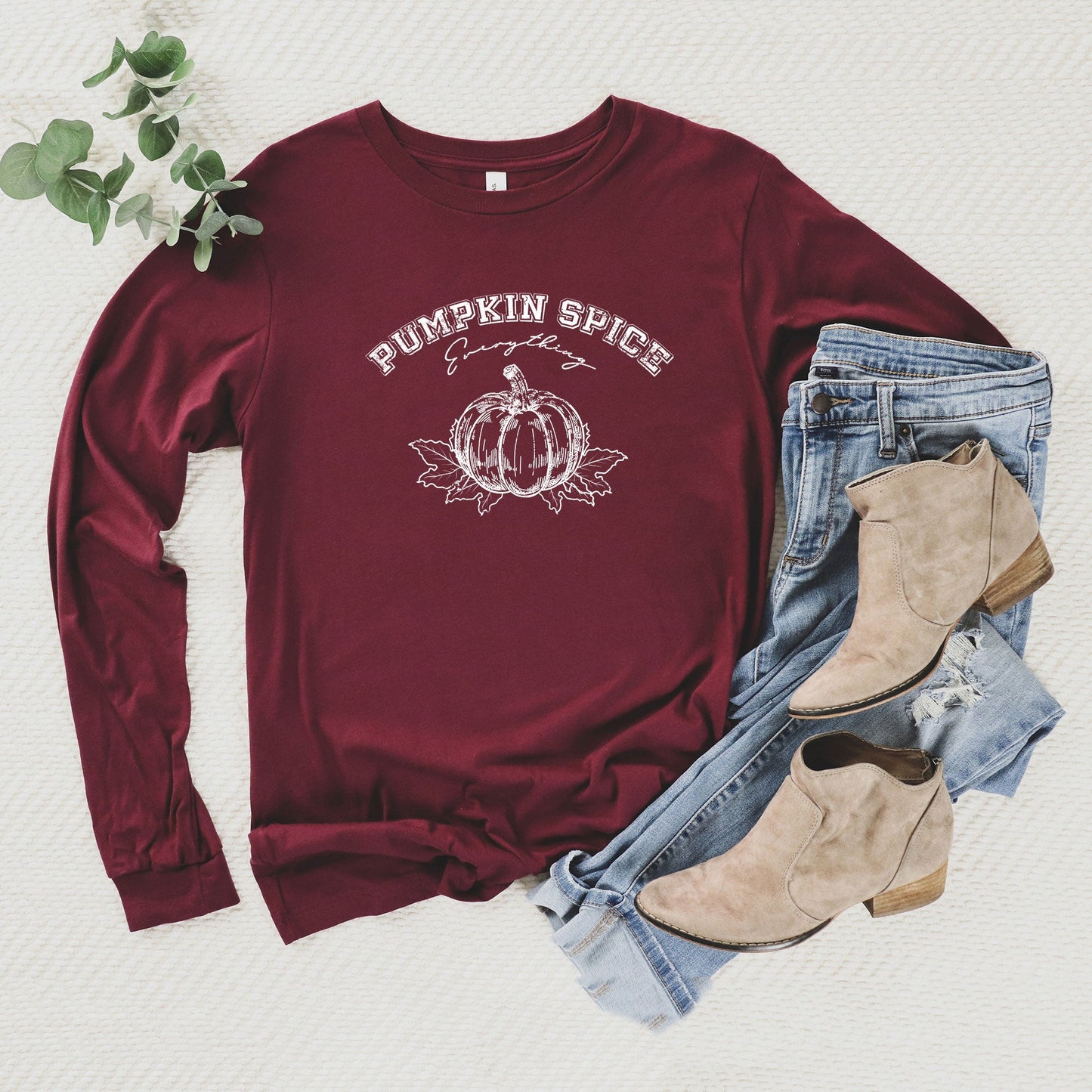 Pumpkin Spice Grunge | Long Sleeve Crew Neck