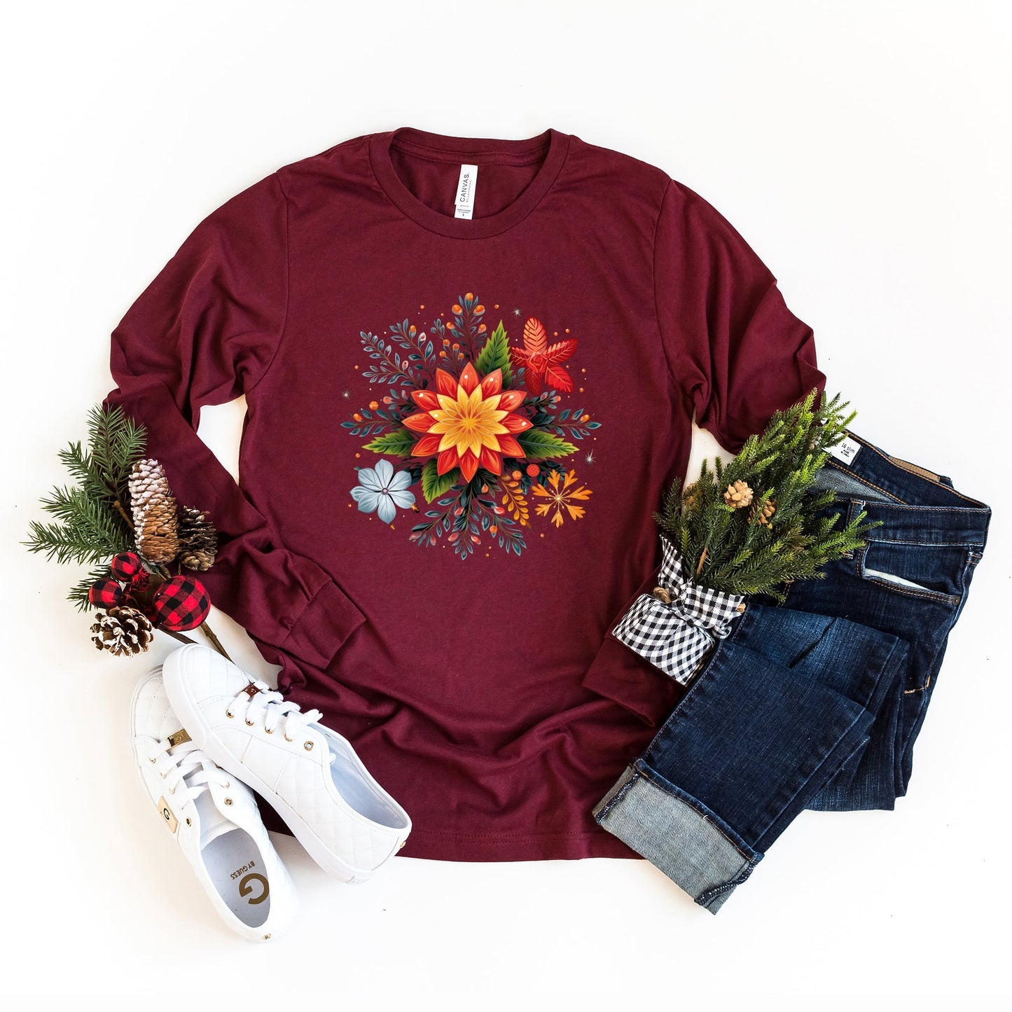 Winter Plants | Long Sleeve Crew Neck