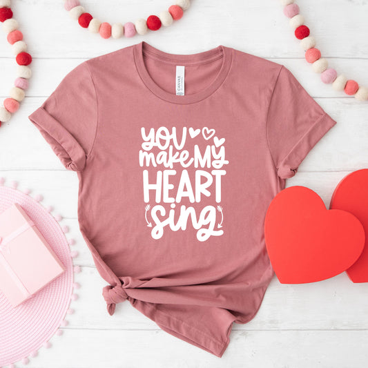 You Make My Heart Sing Hearts | Short Sleeve Graphic Tee
