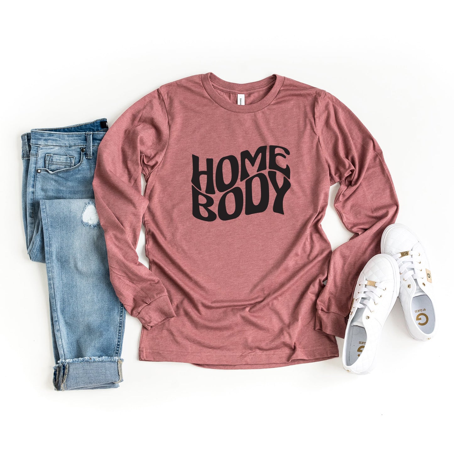 Homebody Wavy | Long Sleeve Crew Neck