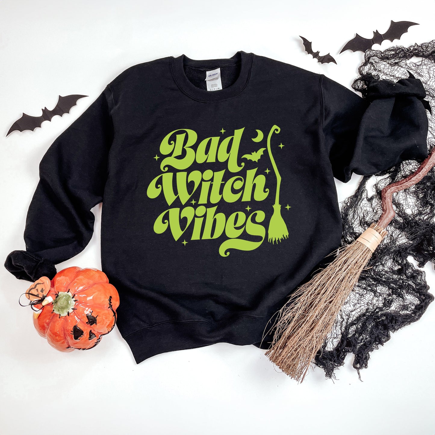 Bad W Vibes Puff Print | Sweatshirt