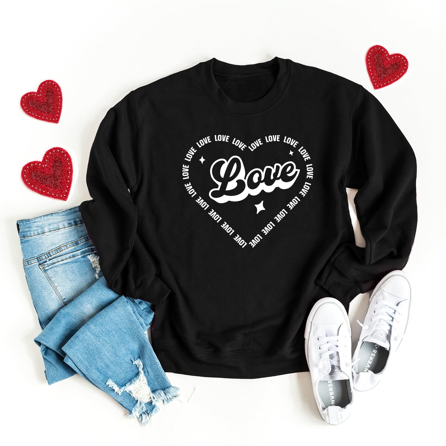 Love Heart Outline | Sweatshirt