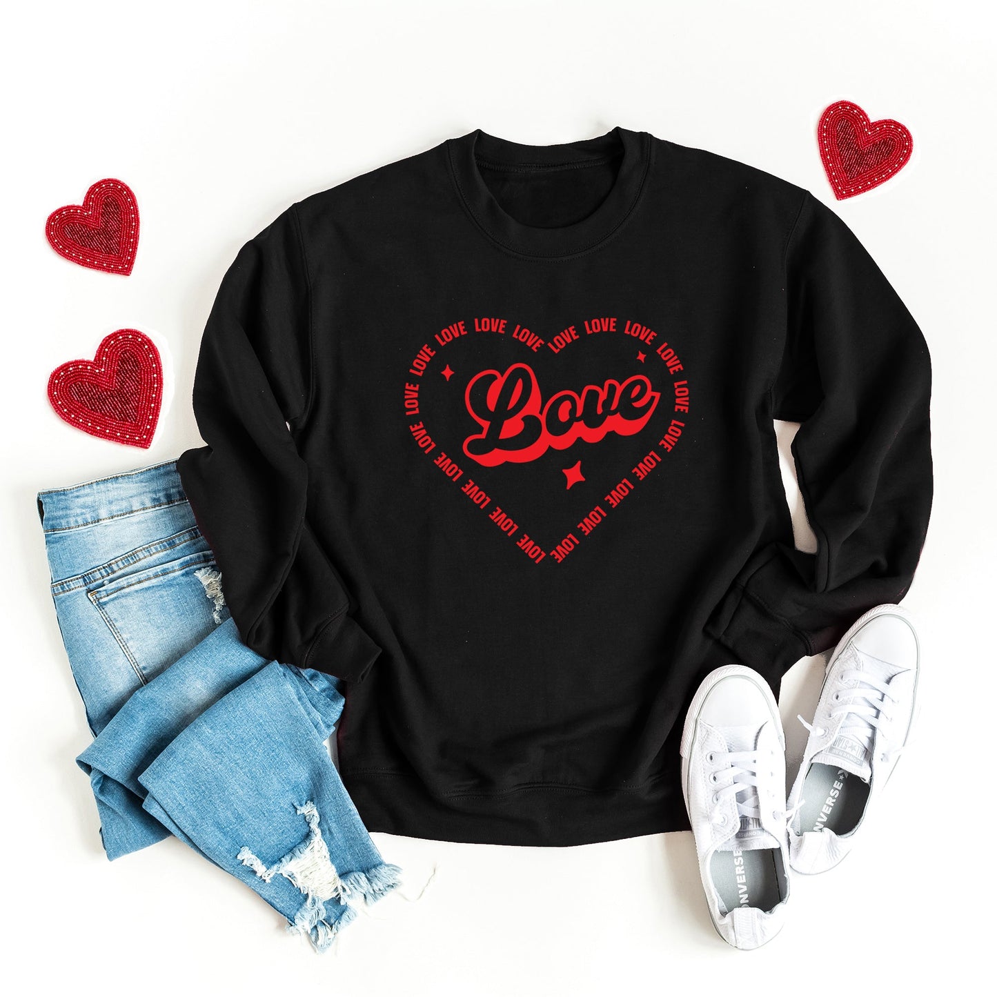 Love Heart Outline | Sweatshirt