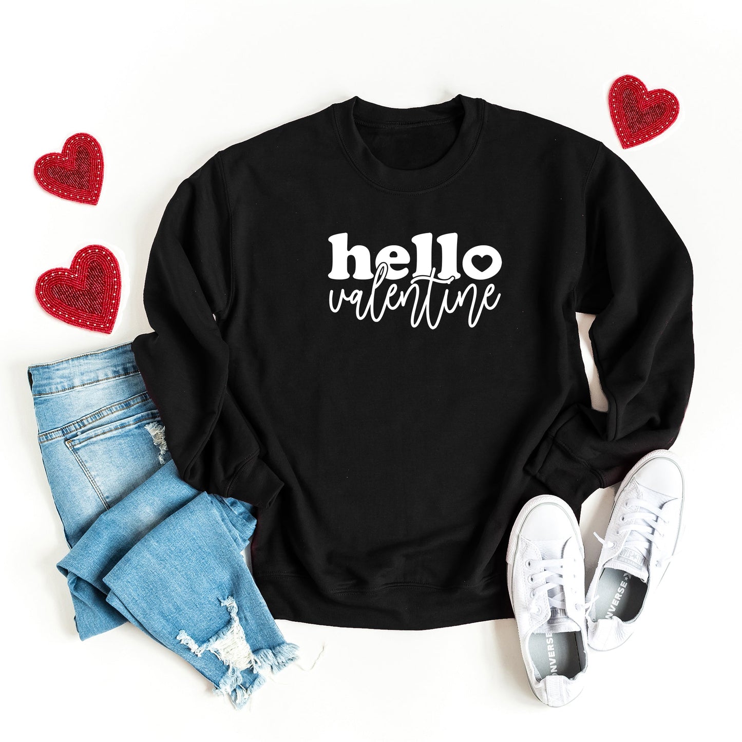 Hello Valentine Bold Script | Sweatshirt