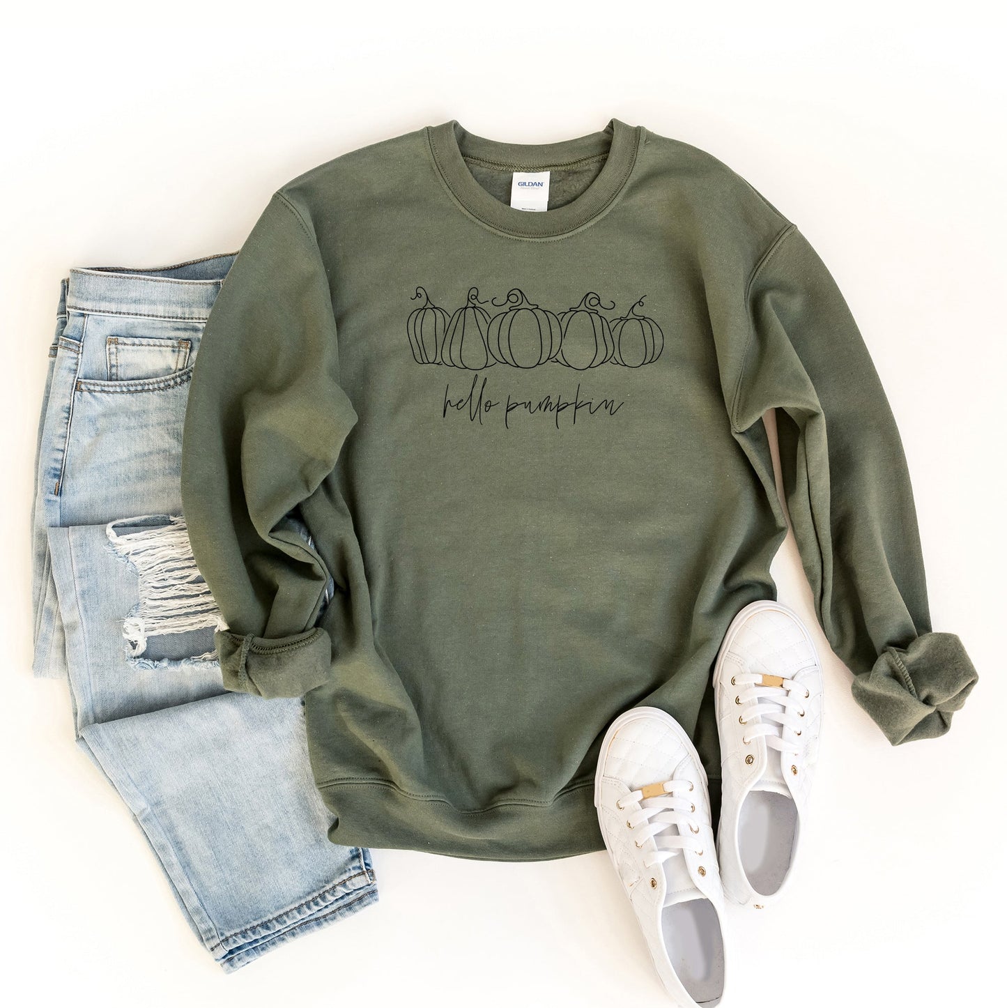 Hand Drawn Hello Pumpkin | Sweatshirt