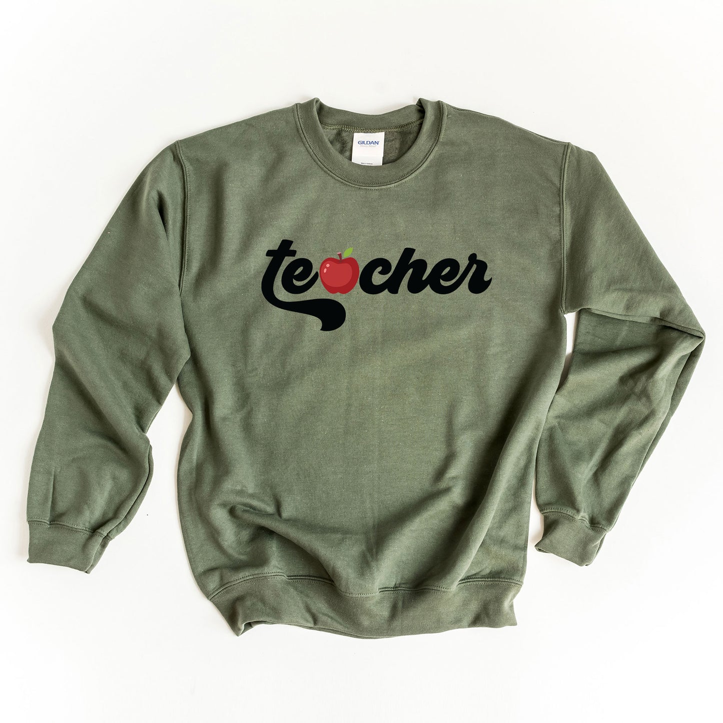 Teacher Bold Apple | Sweatshirt