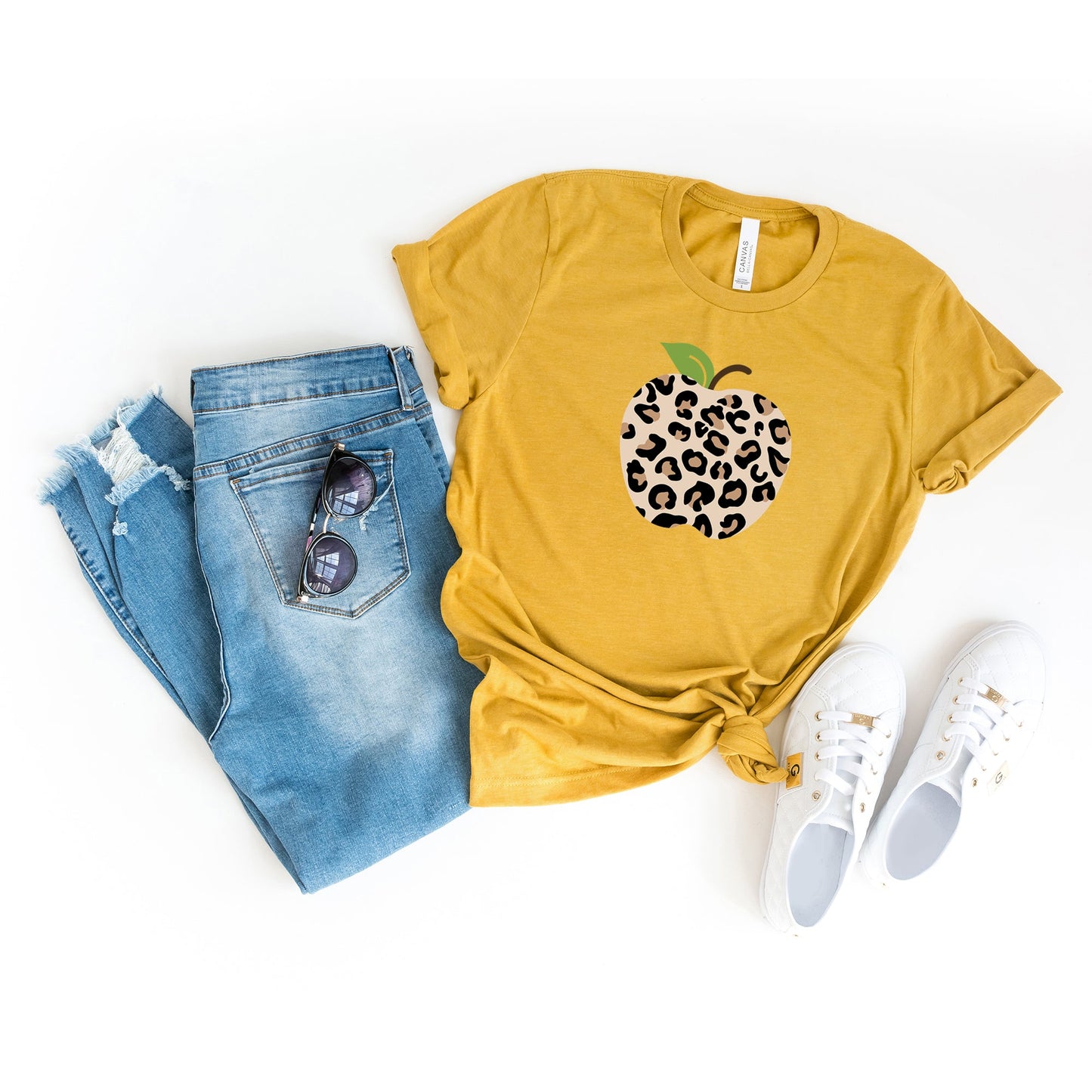 Leopard Apple | Short Sleeve Graphic Tee