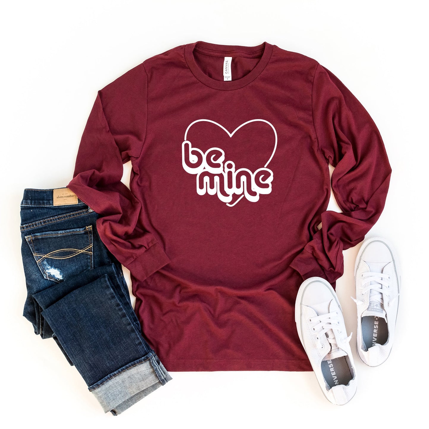 Retro Be Mine | Long Sleeve Graphic Tee