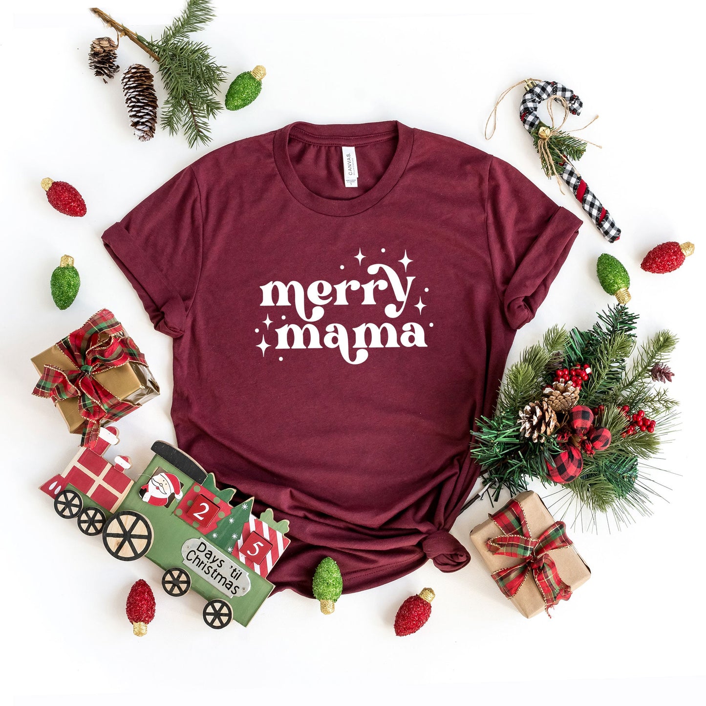 Whimsical Merry Mama | Short Sleeve Graphic Tee