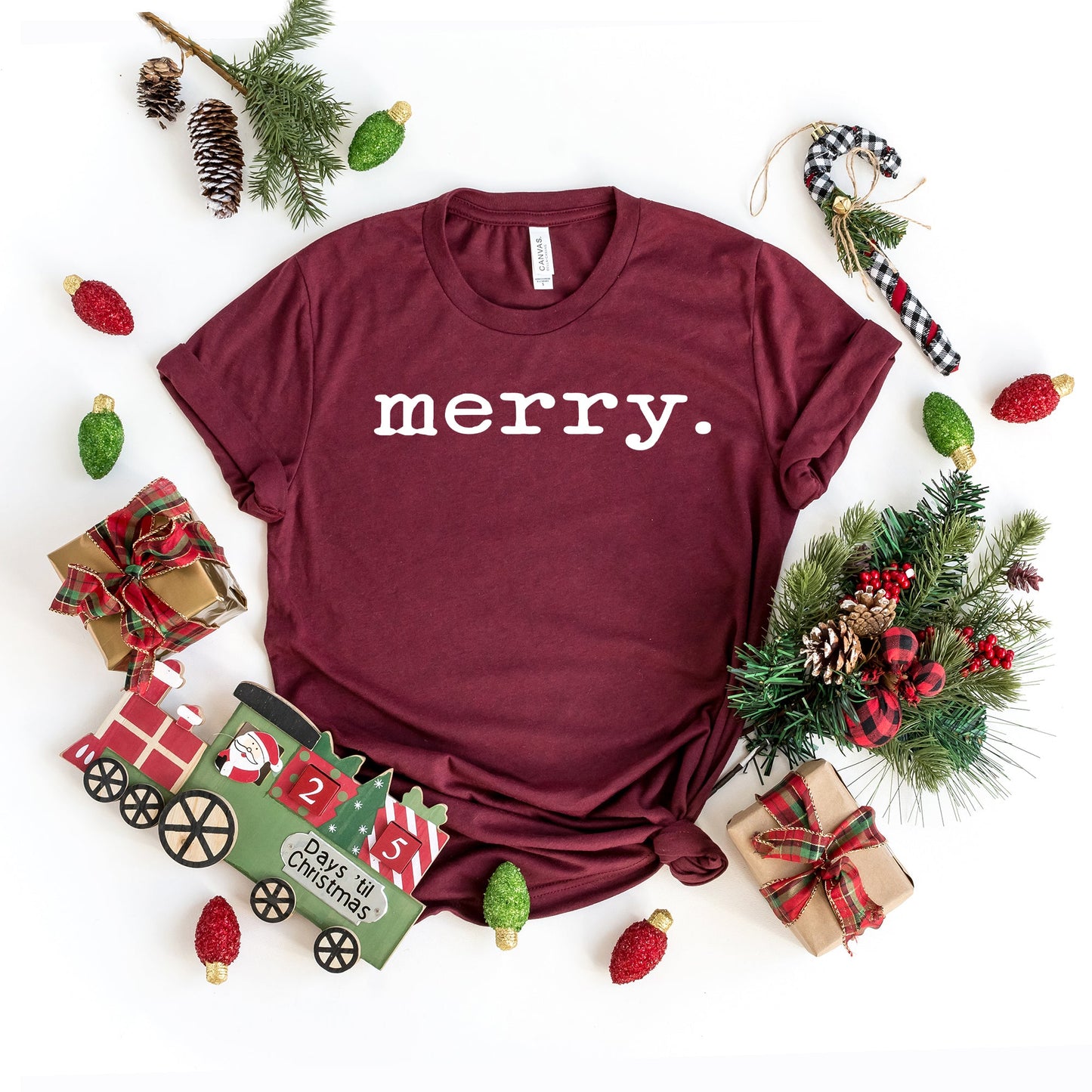 Merry Typewriter | Short Sleeve Crew Neck
