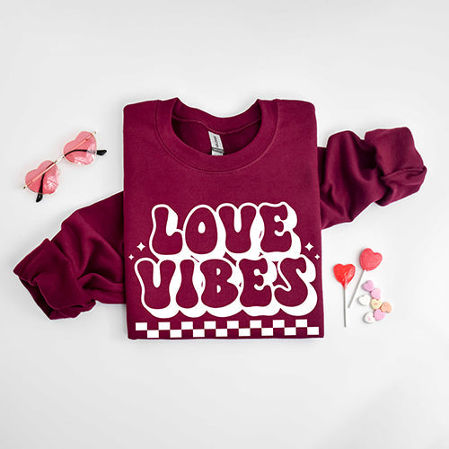Love Vibes Checkered | Sweatshirt