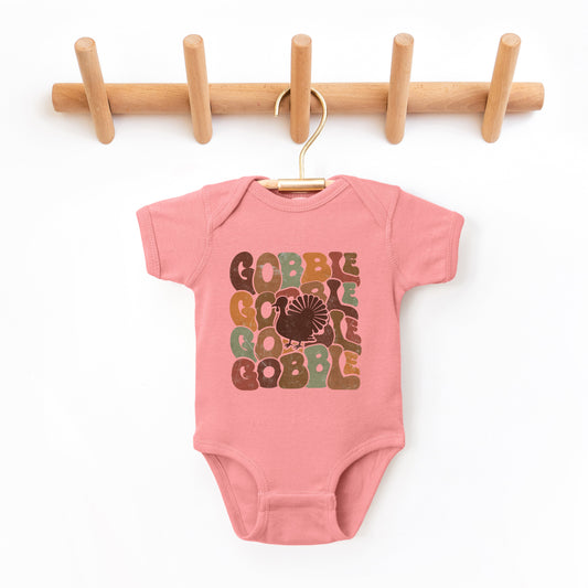 Gobble Turkey | Baby Graphic Short Sleeve Bodysuit