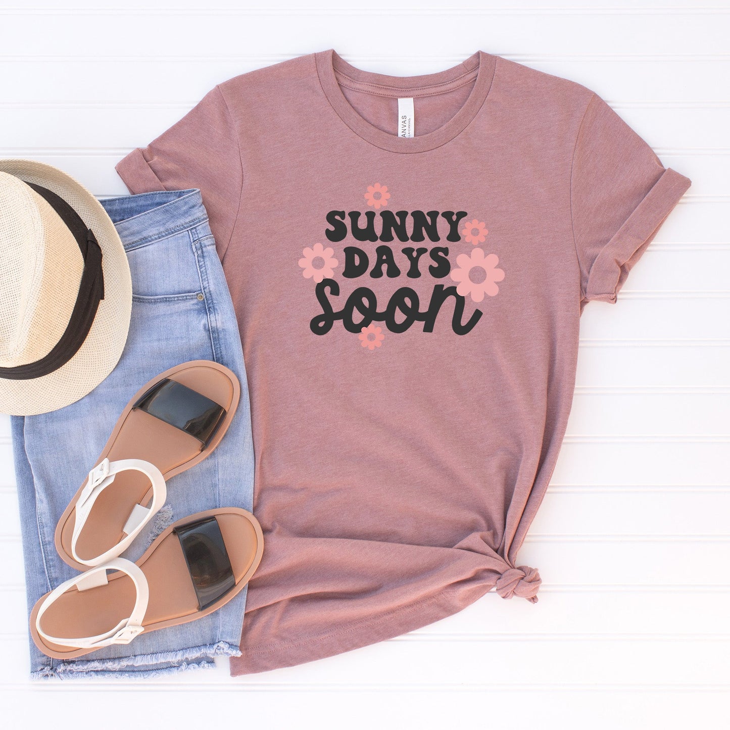 Sunny Days Soon Flowers | Short Sleeve Graphic Tee