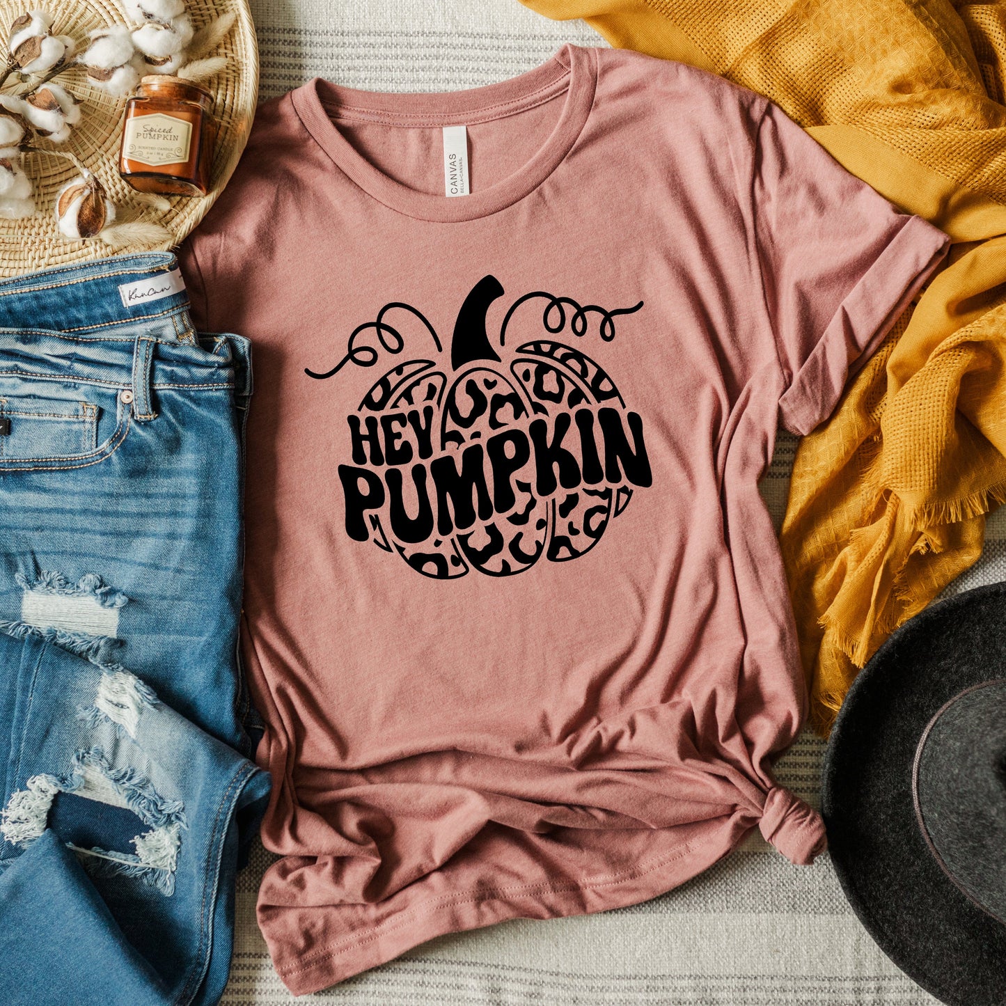 Leopard Hey Pumpkin | Short Sleeve Graphic Tee