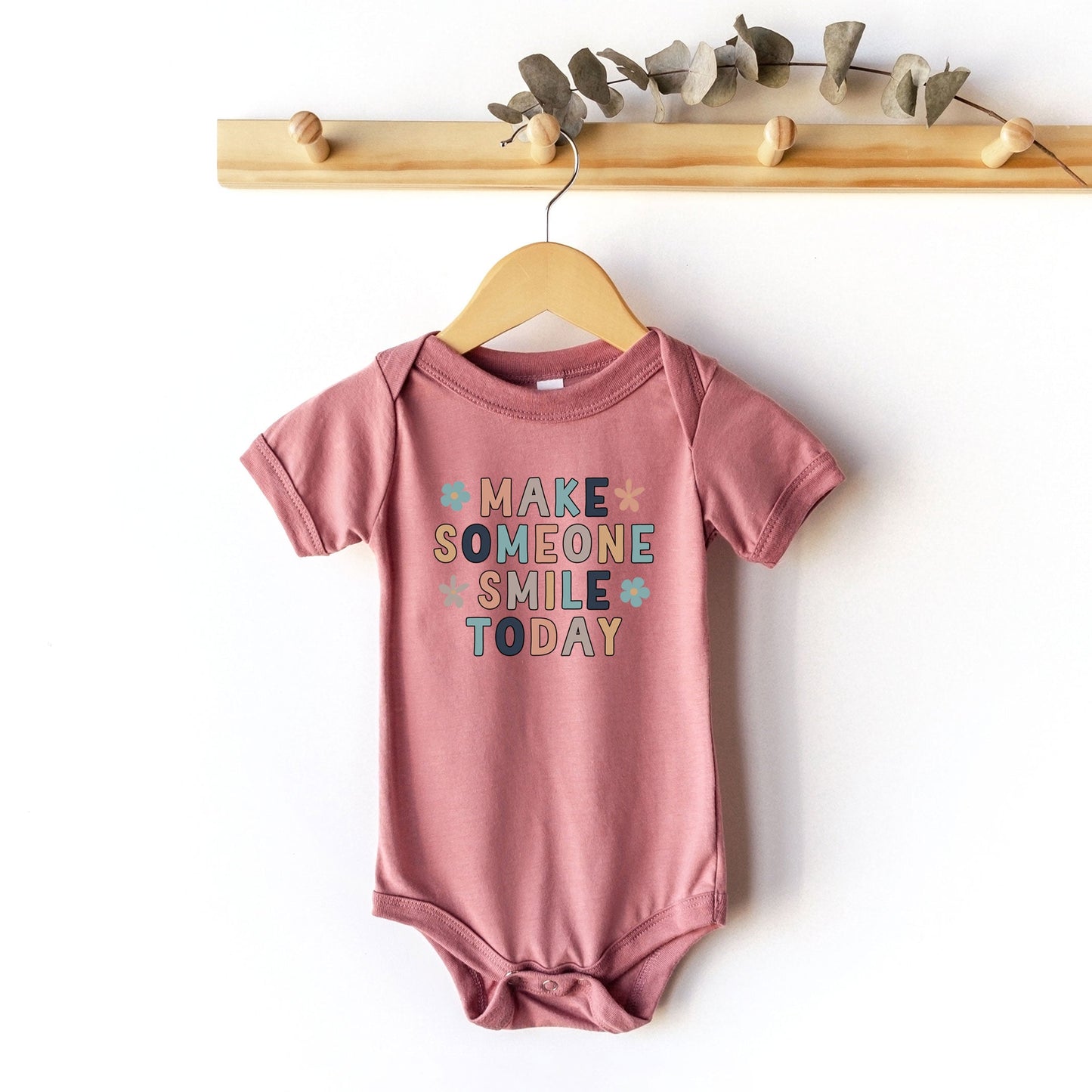 Make Someone Smile Today | Baby Graphic Short Sleeve Bodysuit