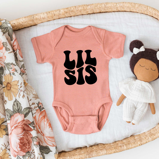 Lil Sis Wavy | Baby Graphic Short Sleeve Bodysuit