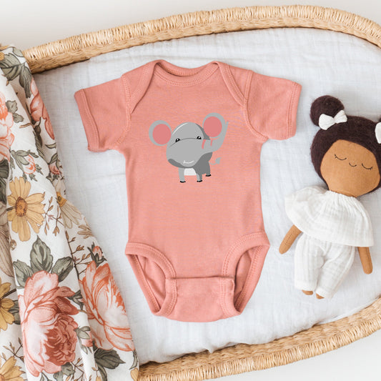Elephant Colorful | Baby Graphic Short Sleeve Bodysuit
