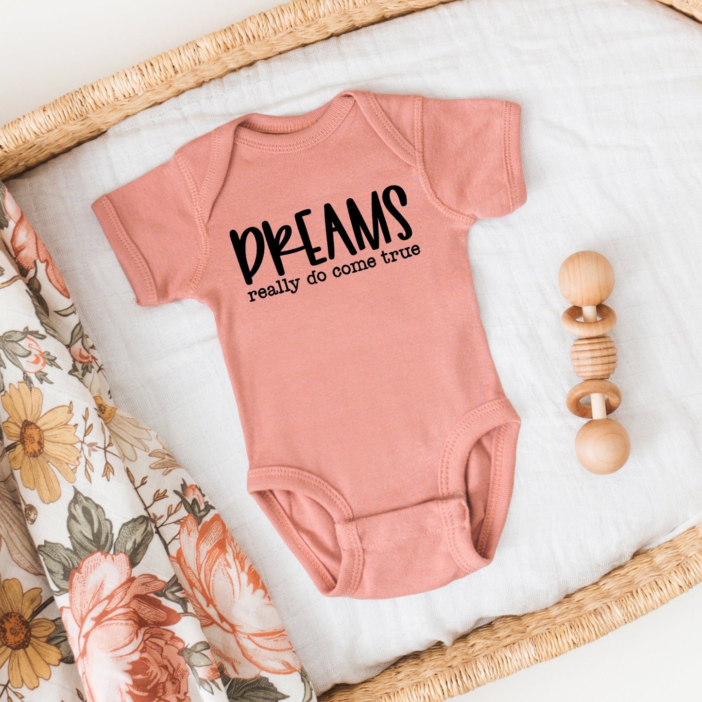 Dreams Really Do Come True | Baby Graphic Short Sleeve Bodysuit