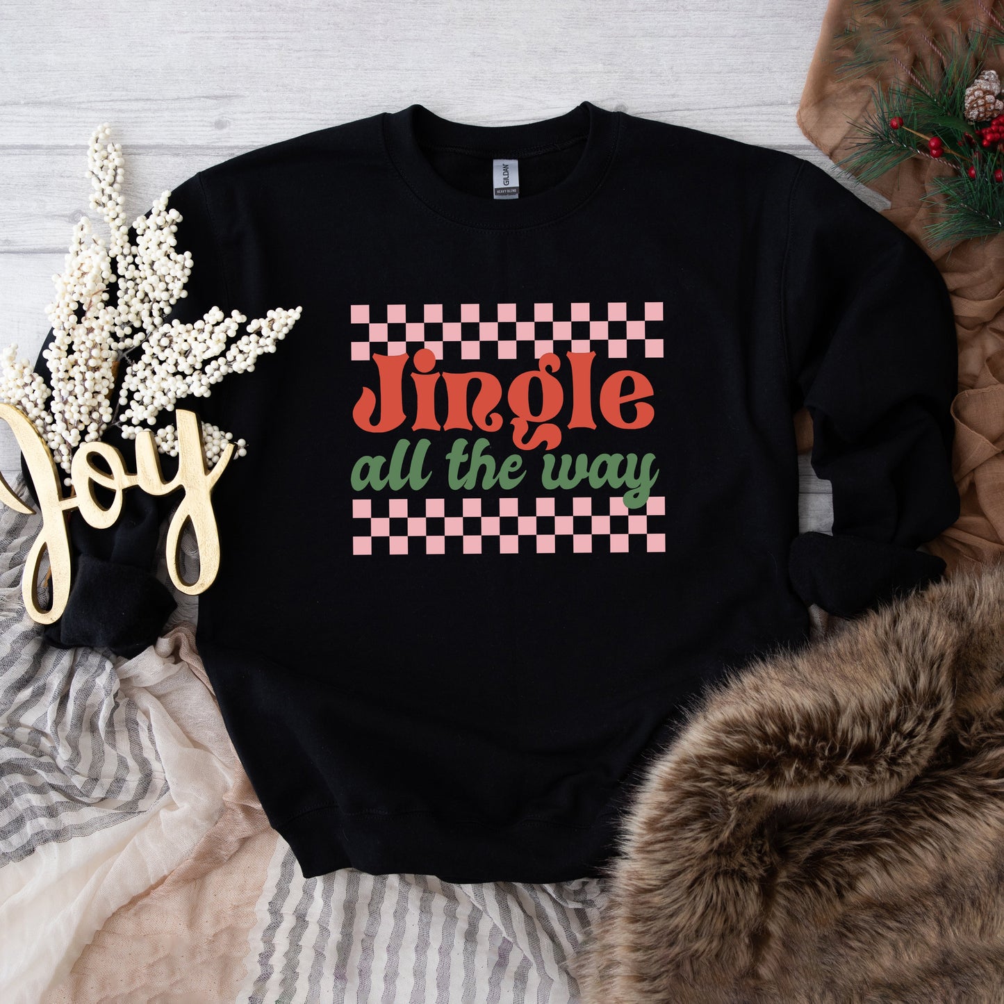 Jingle All The Way Checkered | Sweatshirt