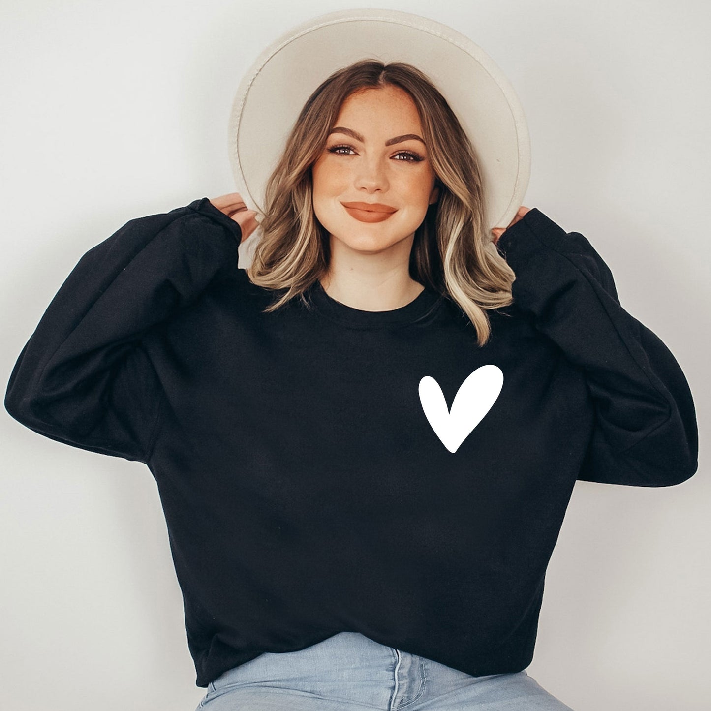 Love Yourself Heart | Front & Back Graphic Sweatshirt
