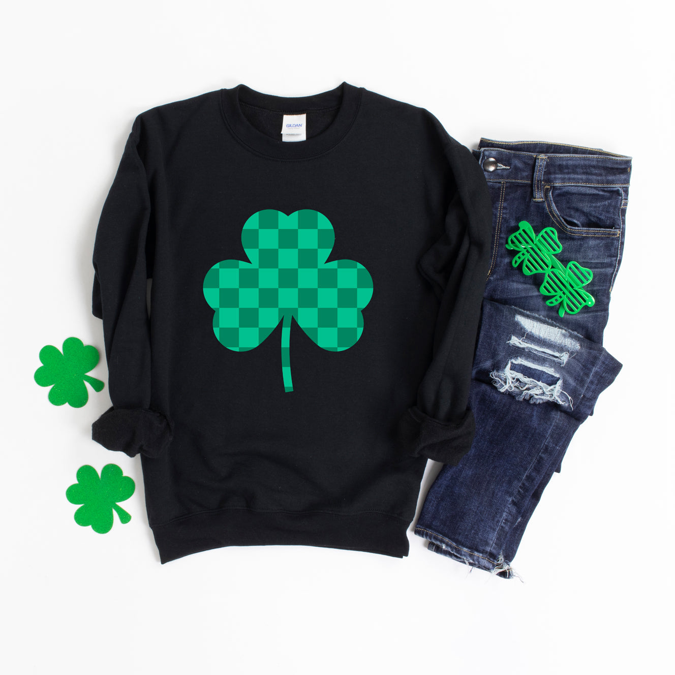 Checker Shamrock | Sweatshirt