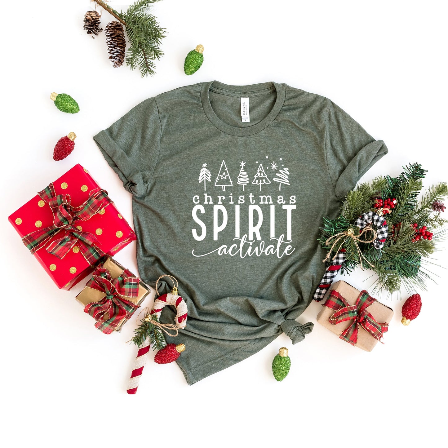 Christmas Spirit Activate | Short Sleeve Graphic Tee