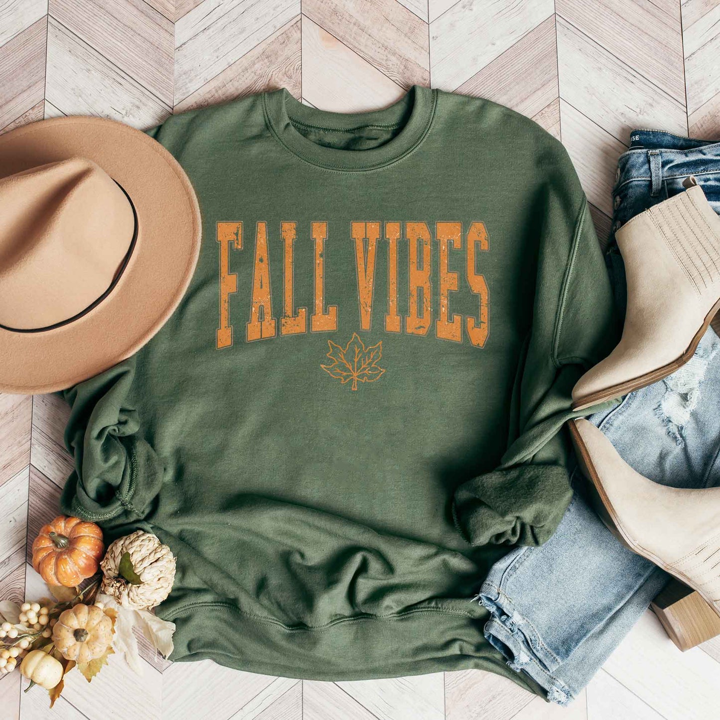 Fall Vibes Leaf | Sweatshirt