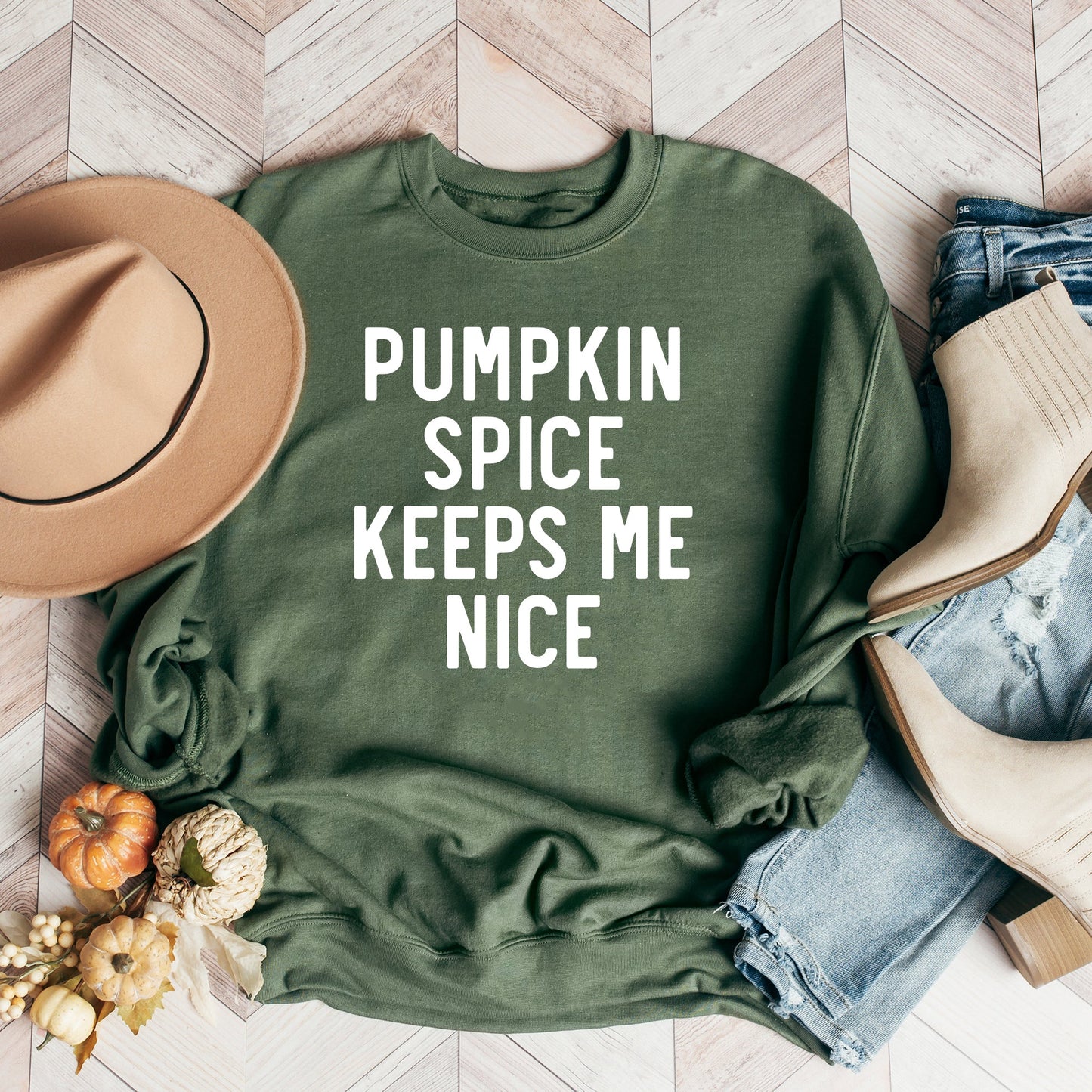 Pumpkin Spice Keeps Me Nice | Sweatshirt
