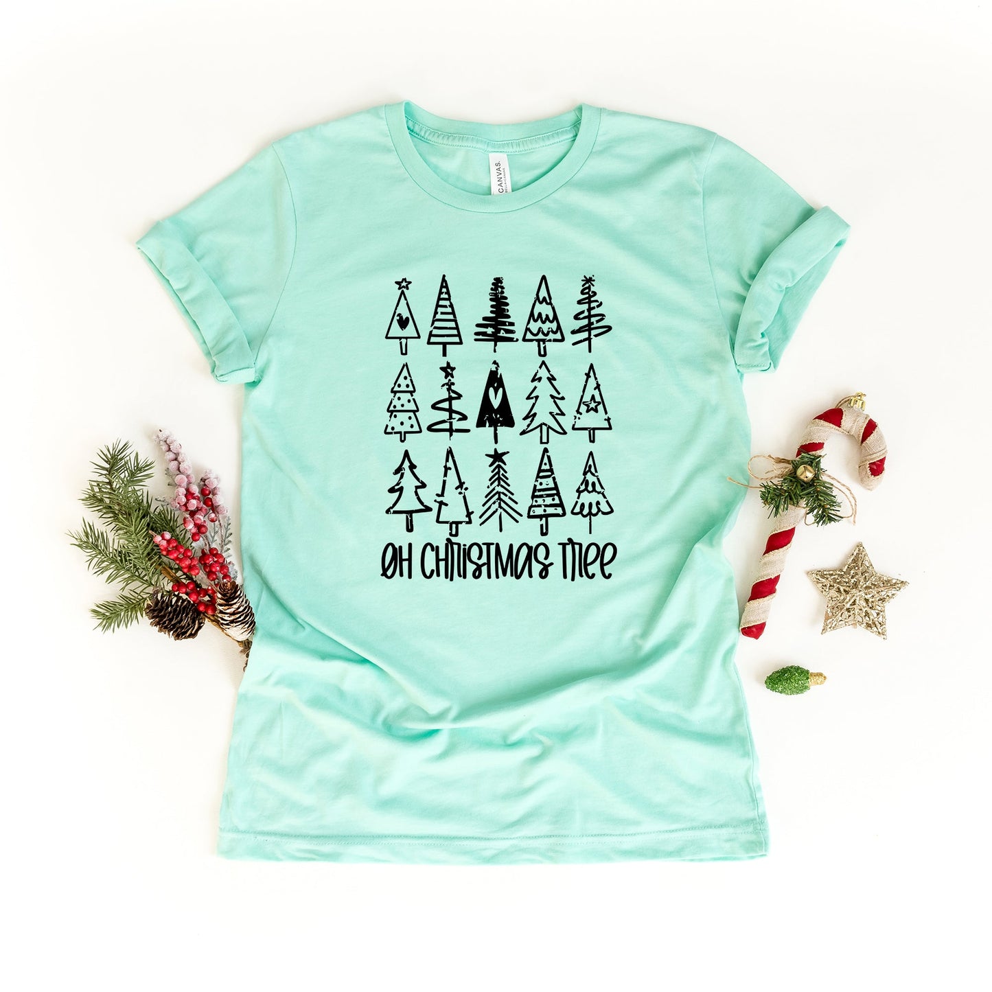 Distressed Oh Christmas Tree | Short Sleeve Graphic Tee