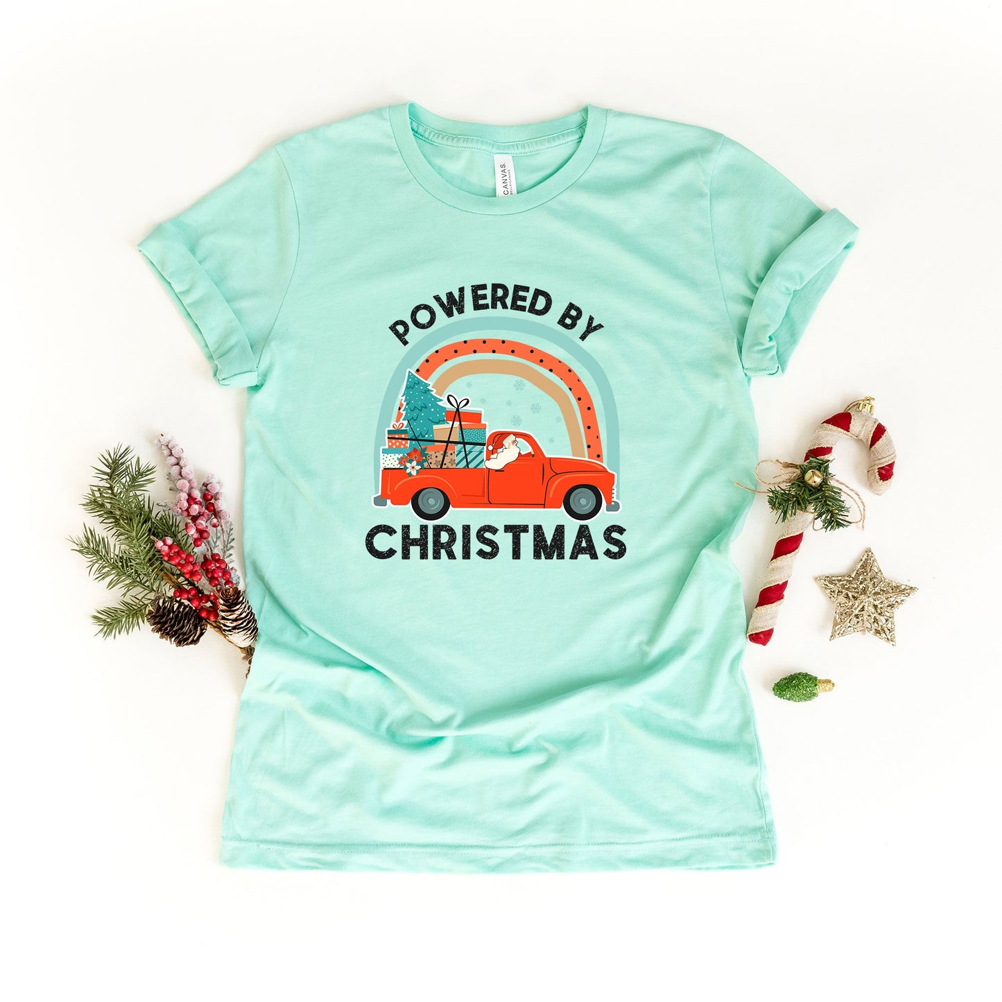 Powered By Christmas | Short Sleeve Graphic Tee