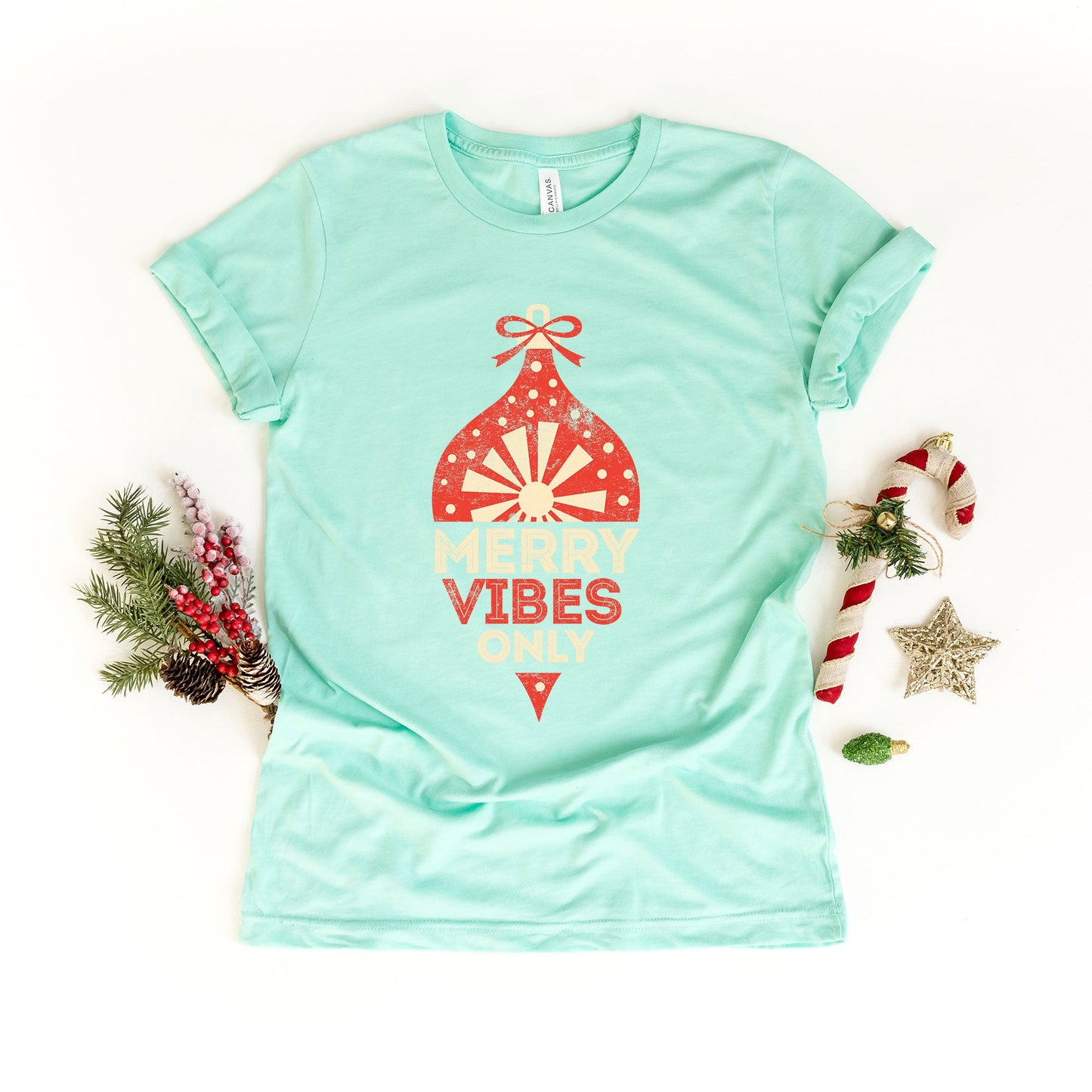 Merry Vibes Only | Short Sleeve Graphic Tee