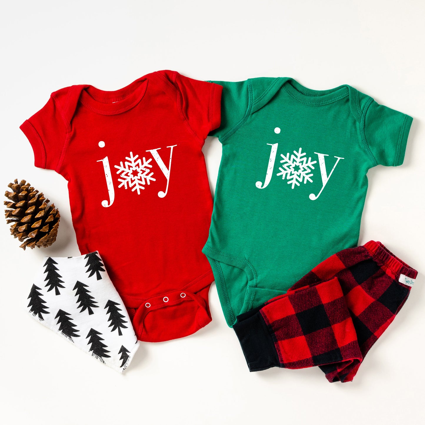 Joy Snowflake | Baby Graphic Short Sleeve Bodysuit
