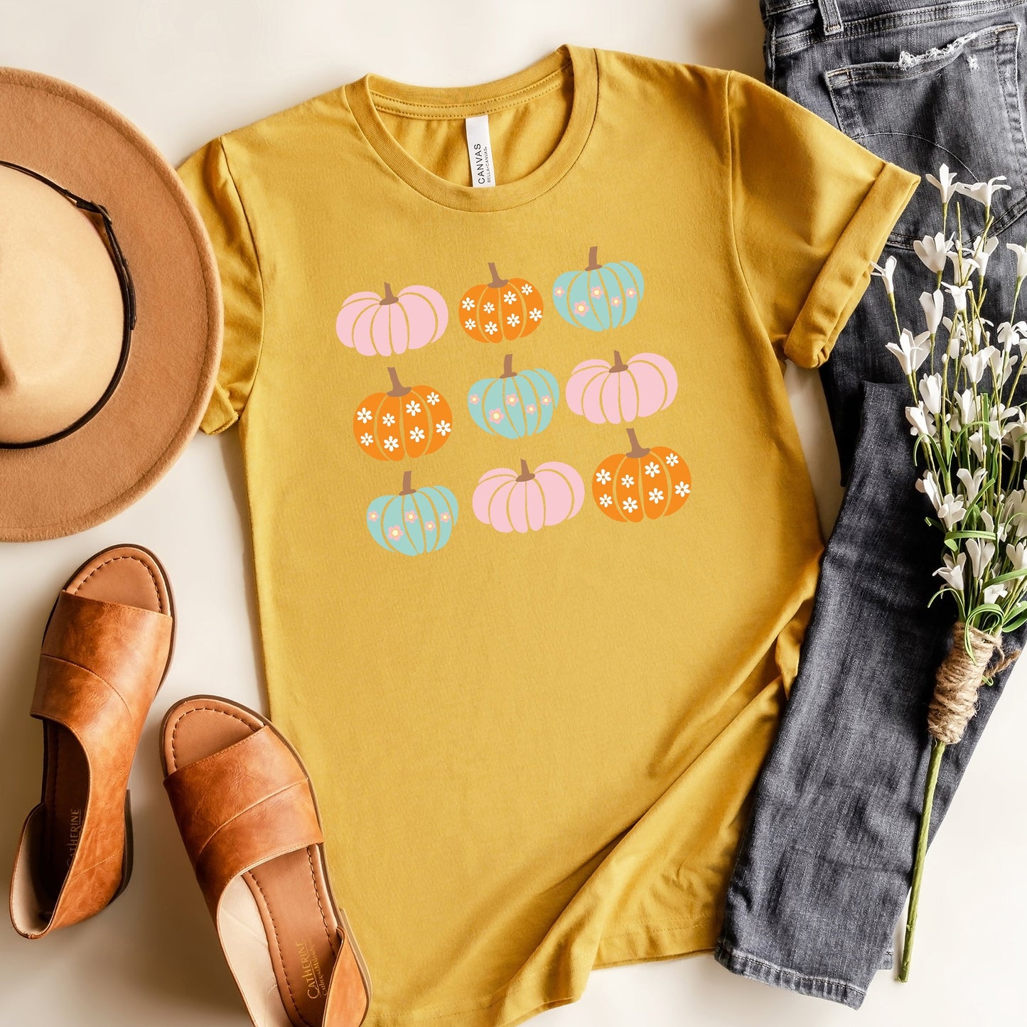 Floral Pumpkins Chart | Short Sleeve Graphic Tee
