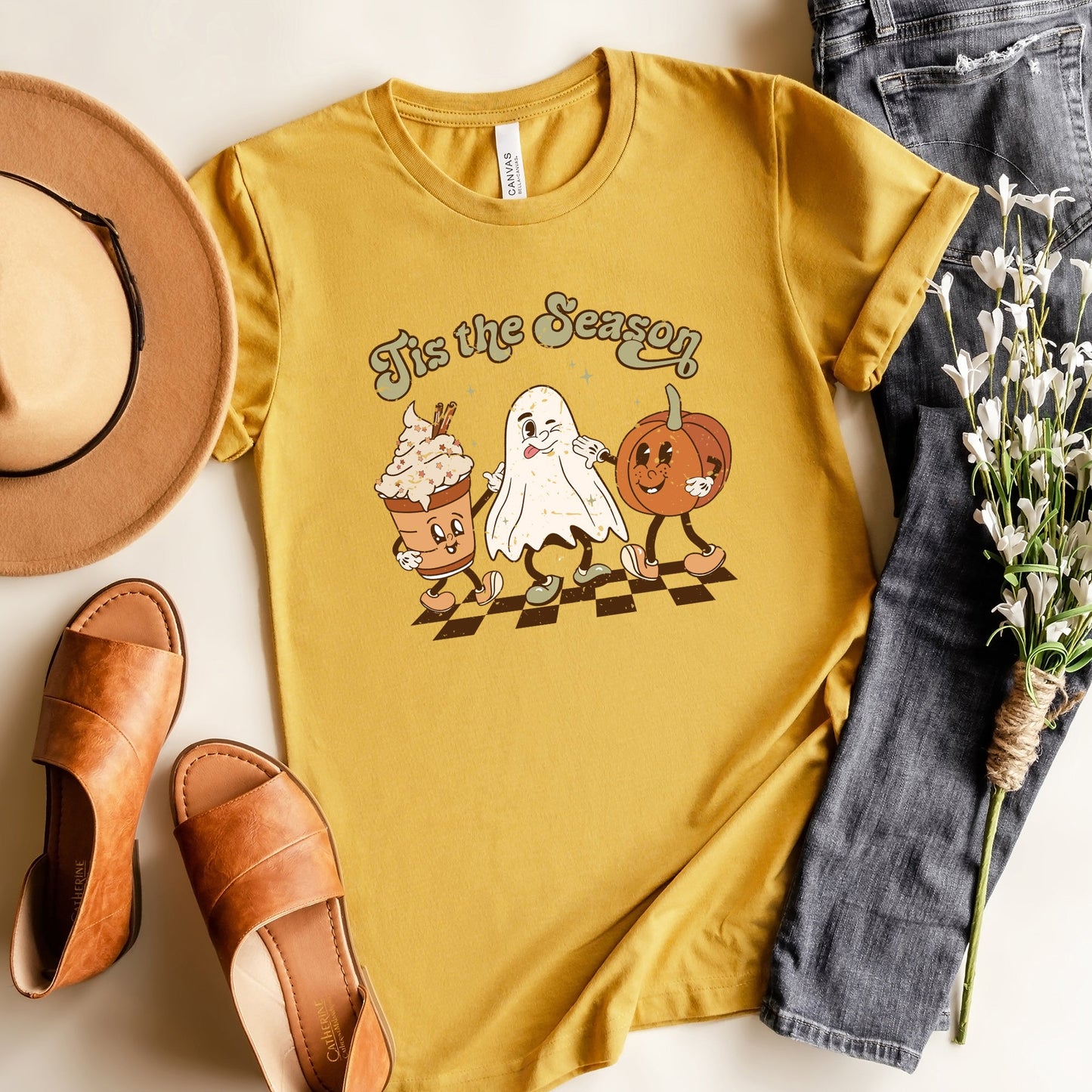 Checkered Fall Tis The Season | Short Sleeve Graphic Tee