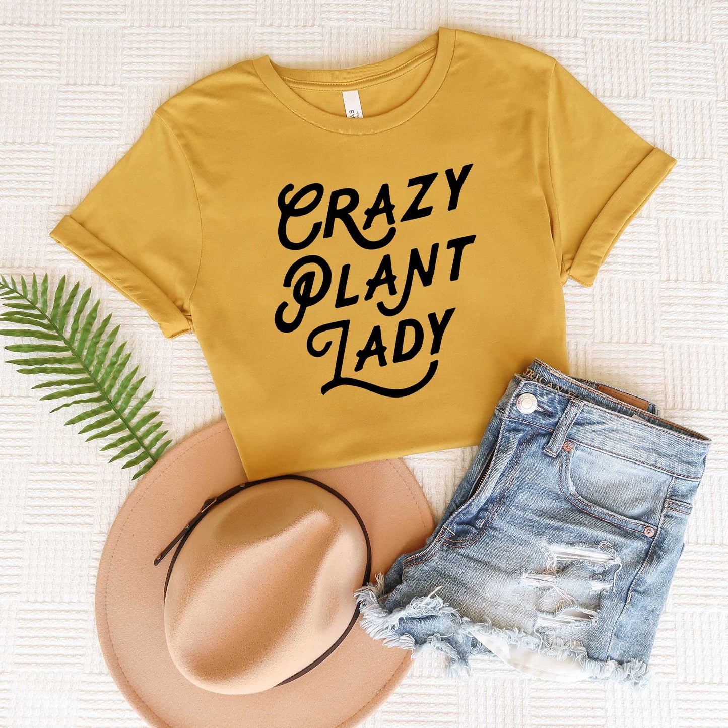 Crazy Plant Lady Cursive | Short Sleeve Graphic Tee