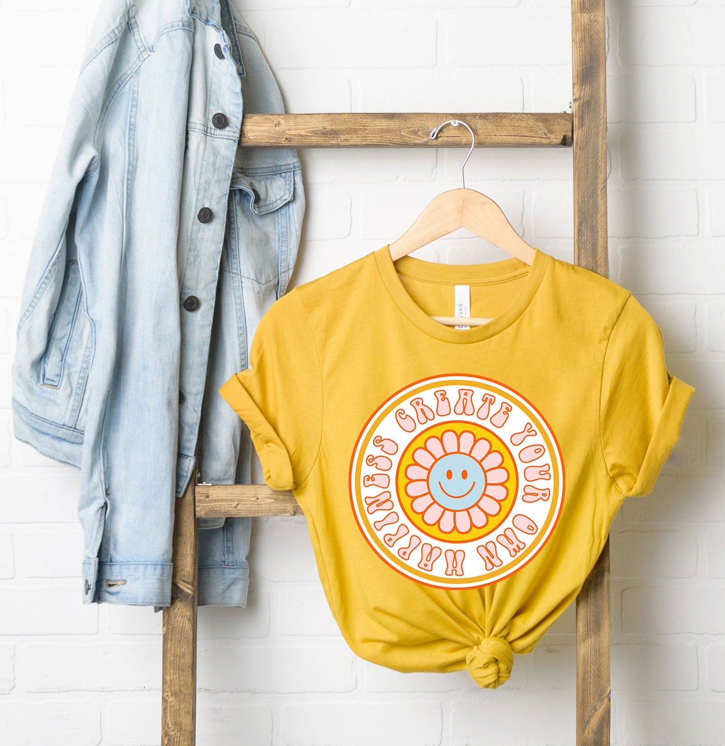 Create Your Own Happiness Flower | Short Sleeve Graphic Tee