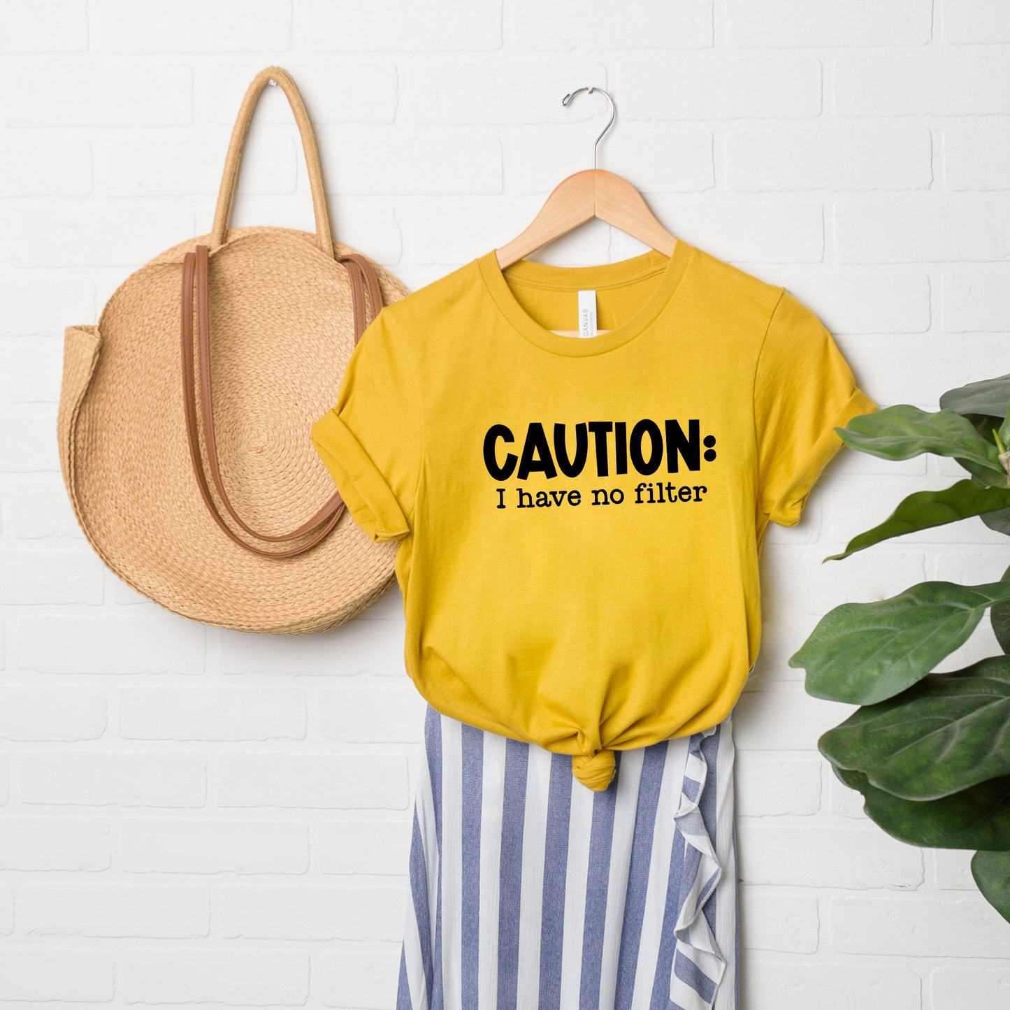 Caution I Have No Filter | Short Sleeve Graphic Tee