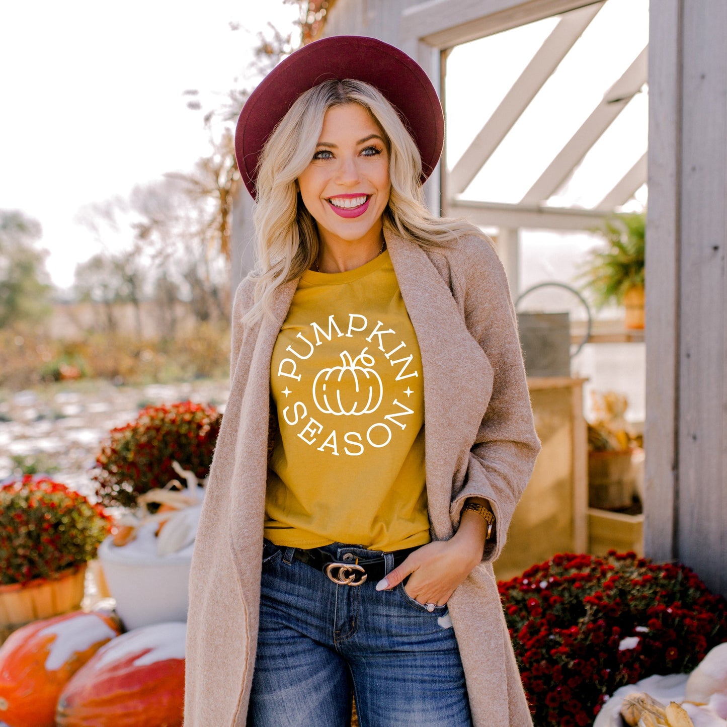 Pumpkin Season Circle | Short Sleeve Crew Neck